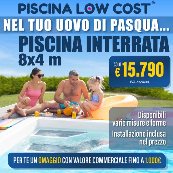 promo pasqua piscina 8x4 metri low cost